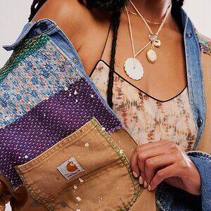 NWOT Free People X Tricia Fix Carhartt Patchwork Winter Autumn Jacket Size XS -S